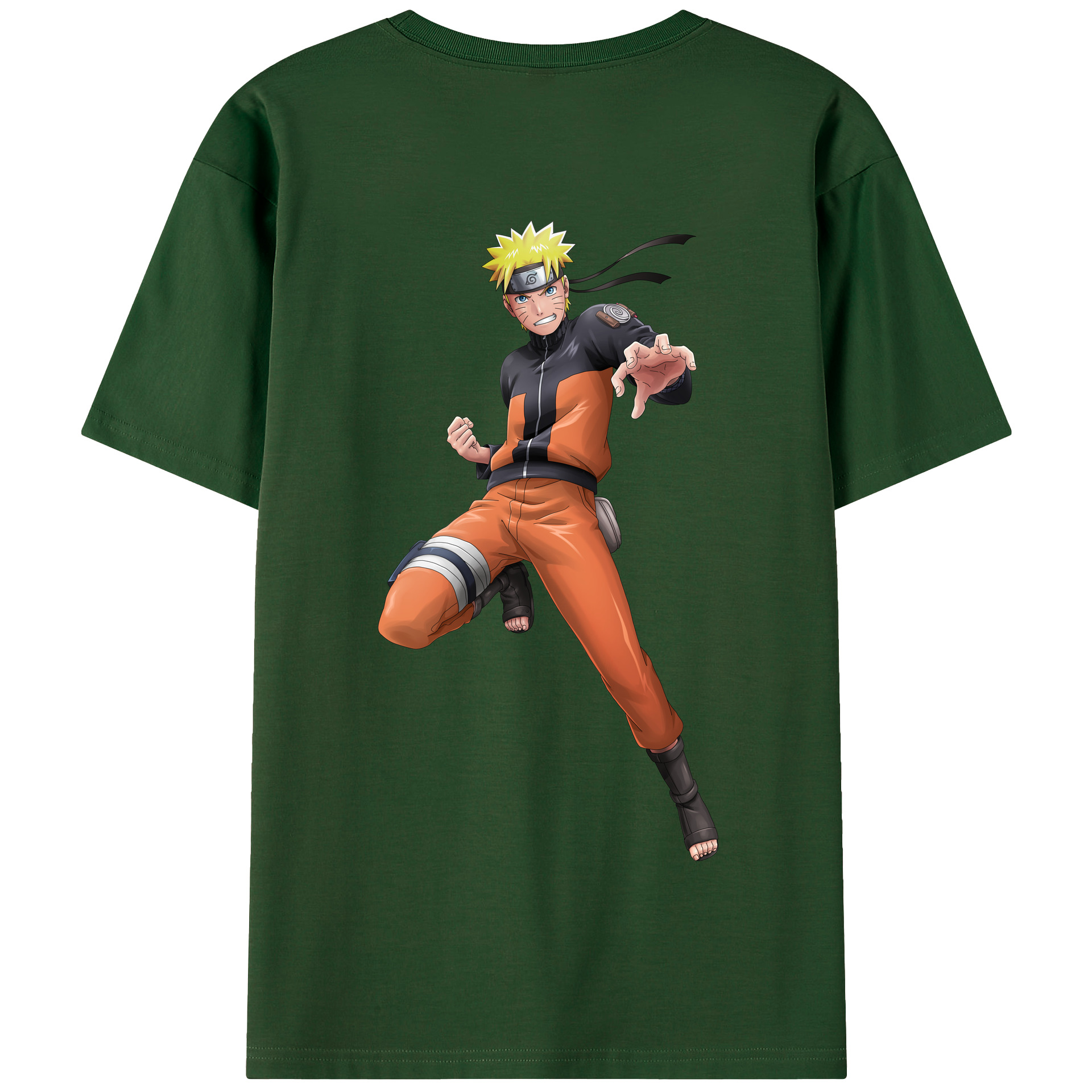 （画像用） NARUTO -ナルト- うずまき ナルト Uzumaki Naruto 綿100％半袖Tシャツ（背面プリント）